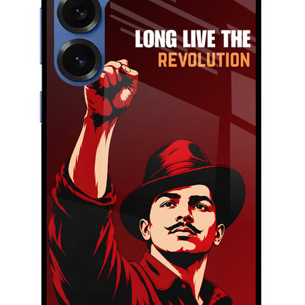 Bhagat Singh Revolution Samsung S25 Plus Glass Case