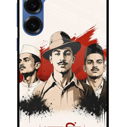 Bhagat Singh Trio Samsung S25 Plus Glass Case