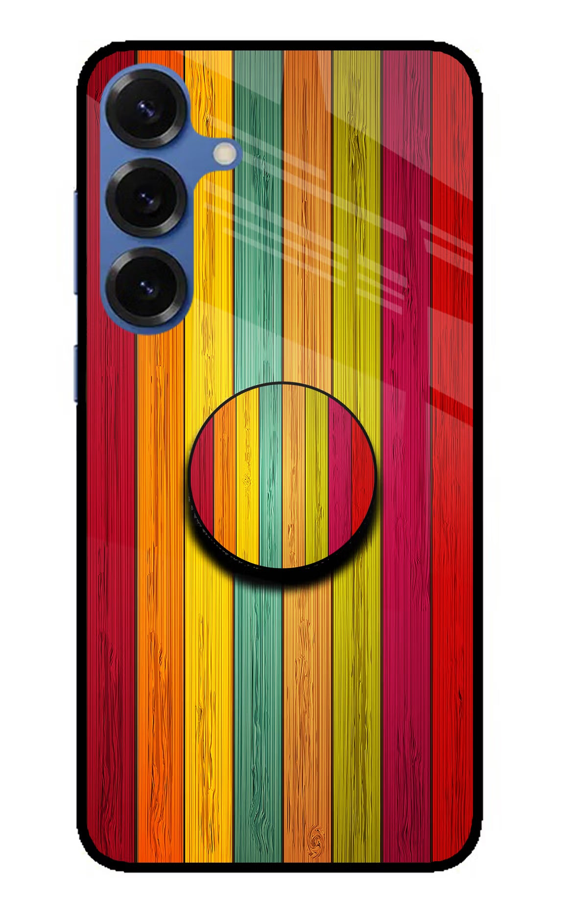 Multicolor Wooden Samsung S25 Plus Pop Case by Casekaro
