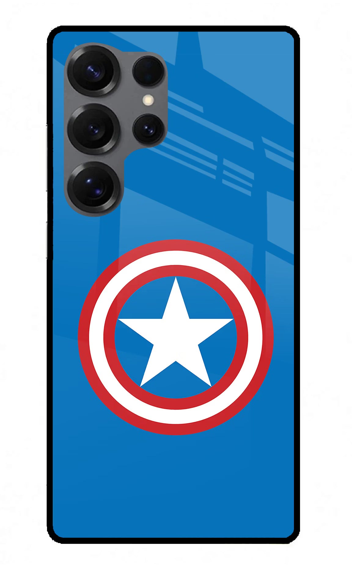 Captain America Logo Samsung S25 Ultra Glass Case