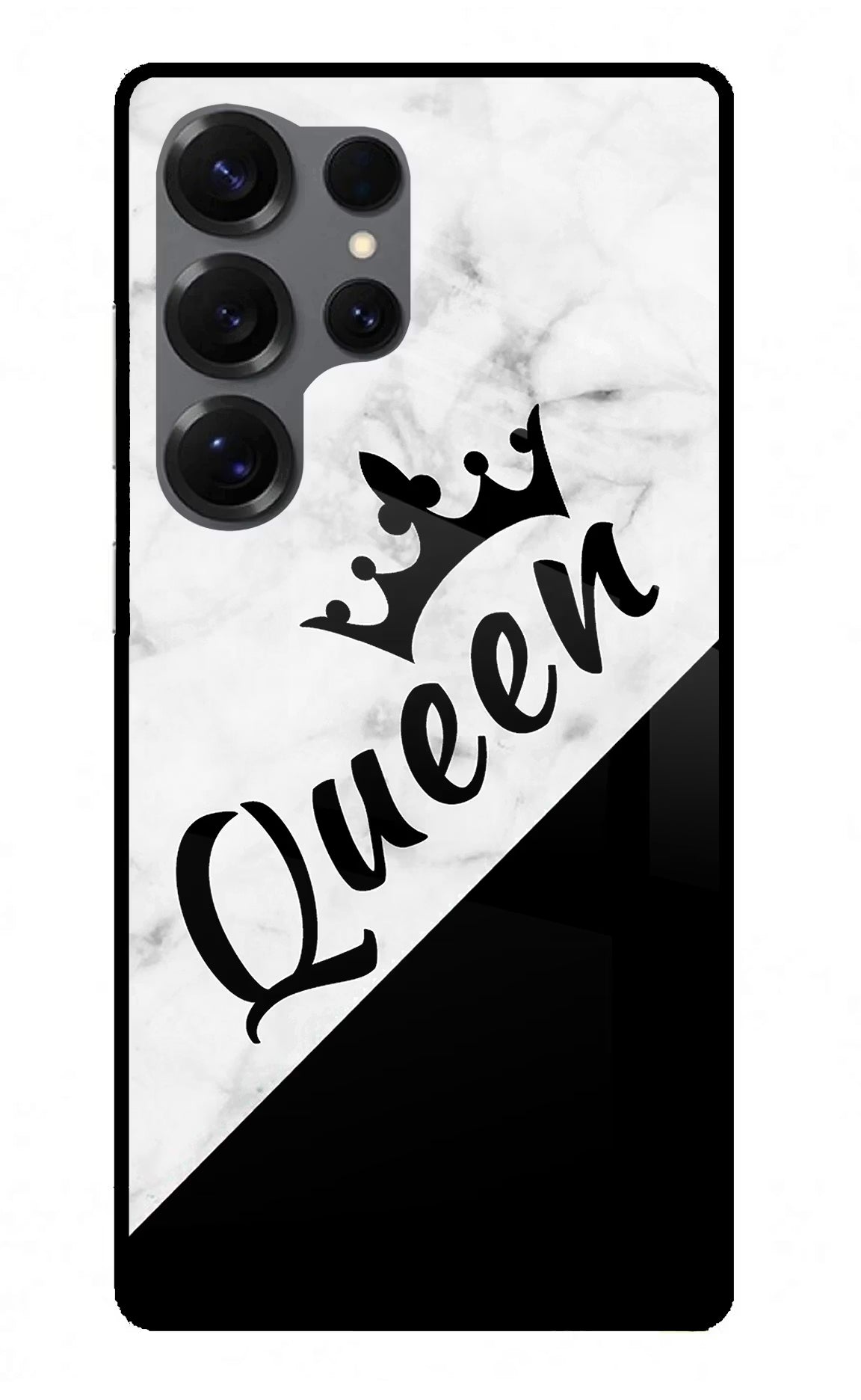 Queen Samsung S25 Ultra Glass Case Back Cover by Casekaro
