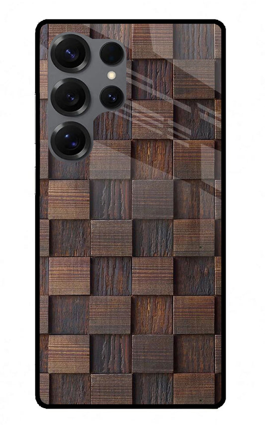 Wooden Cube Design Samsung S25 Ultra Glass Case