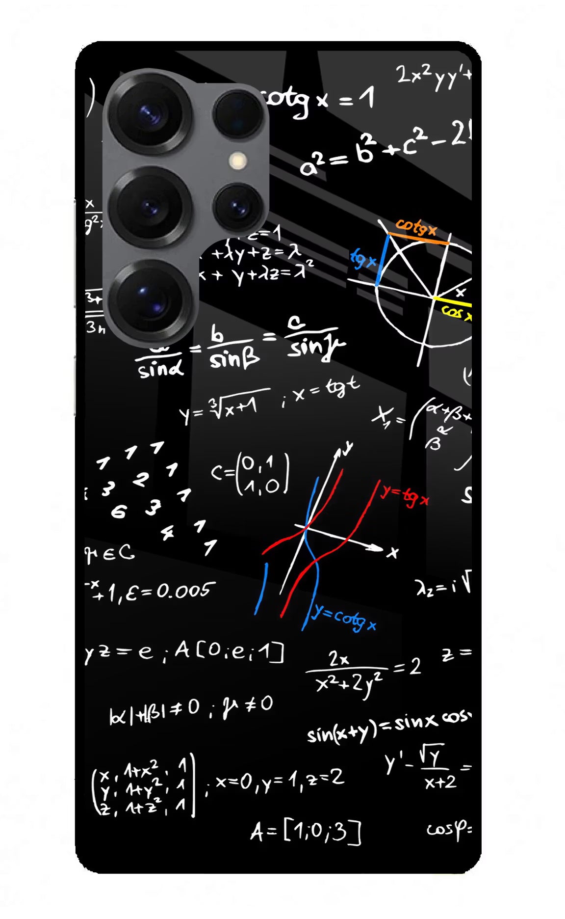 Mathematics Formula Samsung S25 Ultra Glass Case Back Cover by Casekaro