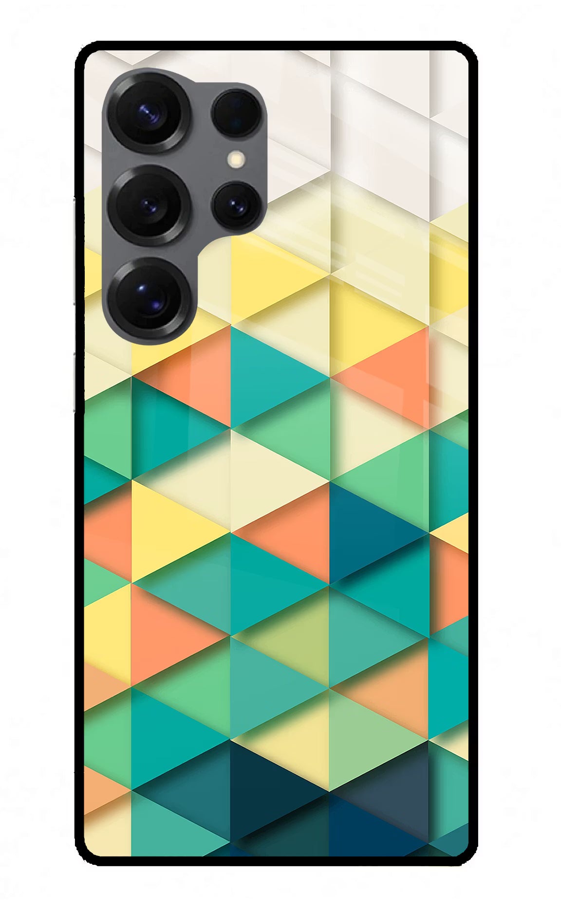 Abstract Samsung S25 Ultra Glass Case Back Cover by Casekaro