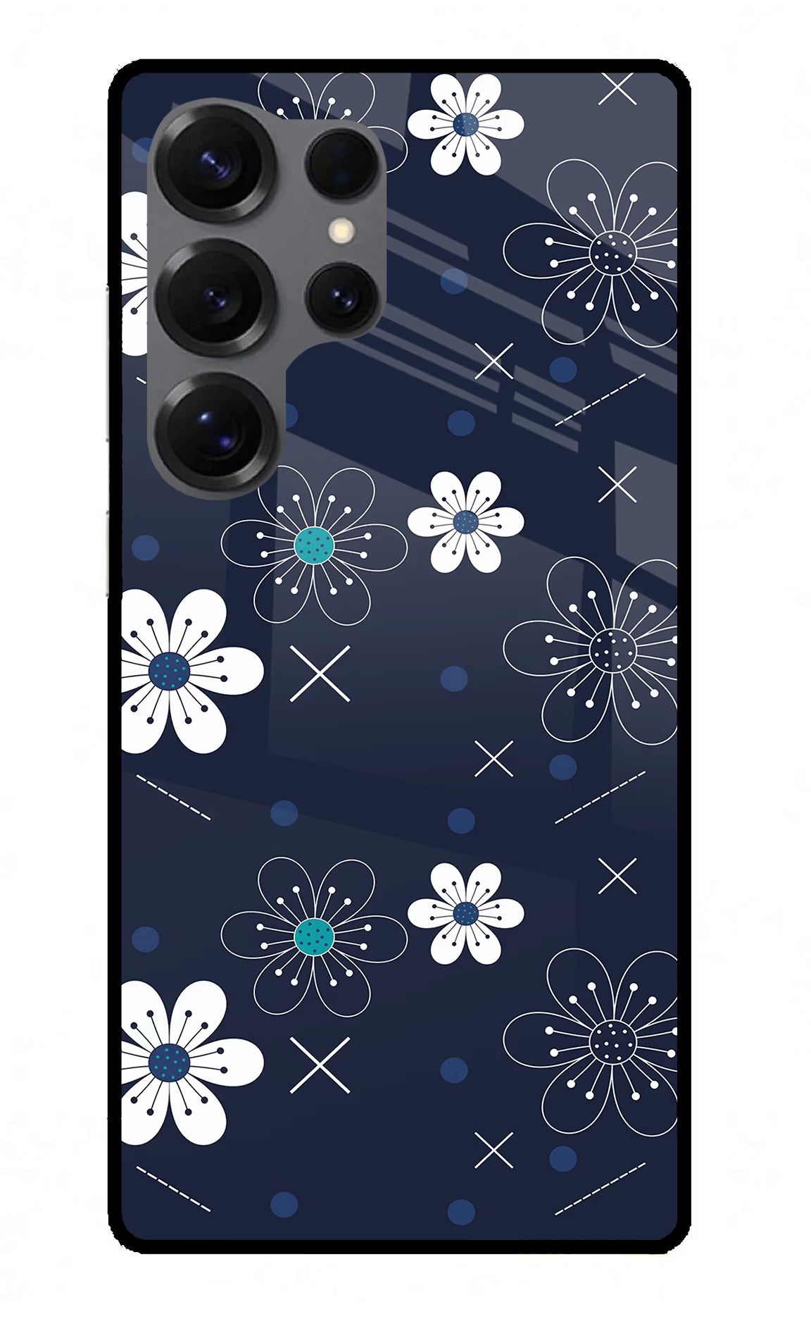 Flowers Samsung S25 Ultra Glass Case Back Cover by Casekaro