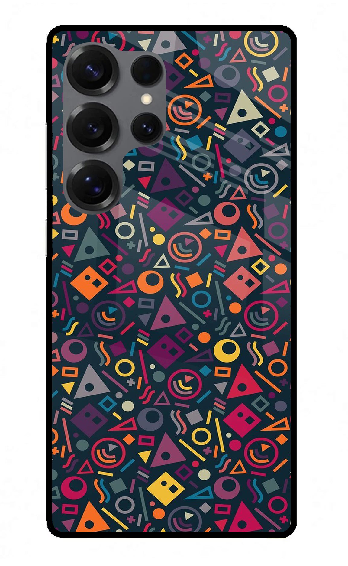 Geometric Abstract Samsung S25 Ultra Glass Case Back Cover by Casekaro
