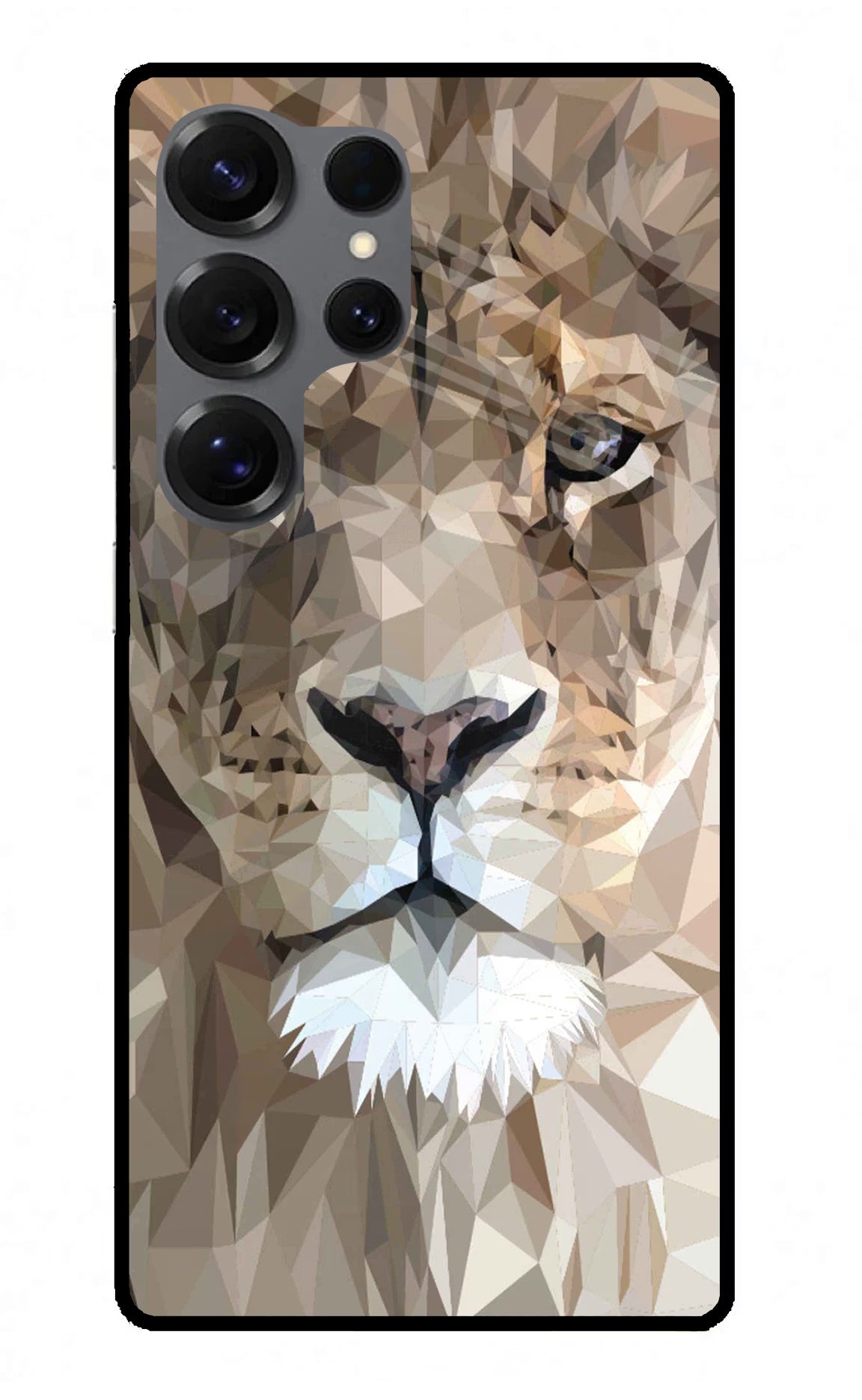 Lion Art Samsung S25 Ultra Glass Case Back Cover by Casekaro