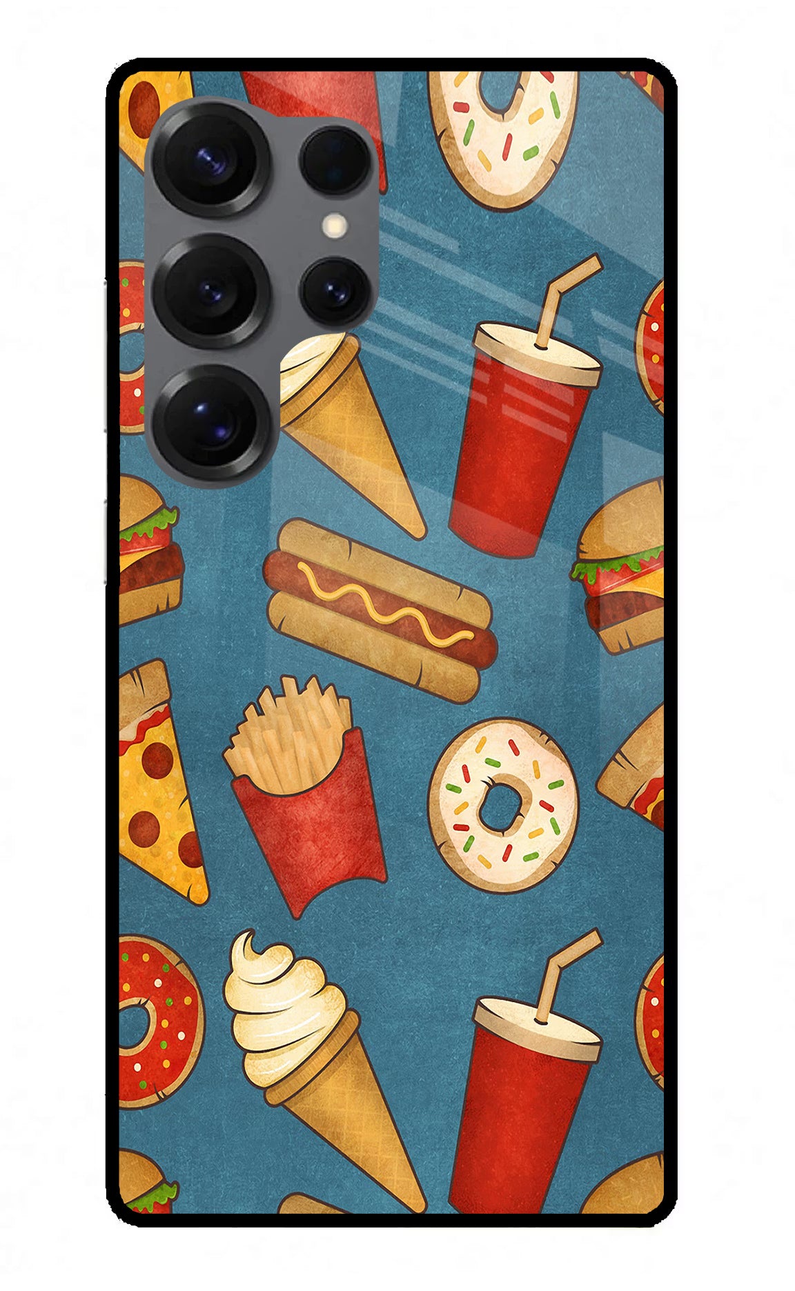 Foodie Samsung S25 Ultra Glass Case Back Cover by Casekaro