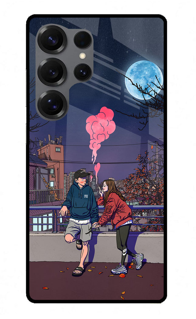Chilling Couple Samsung S25 Ultra Glass Case
