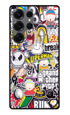 Sticker Bomb Samsung S25 Ultra Glass Case