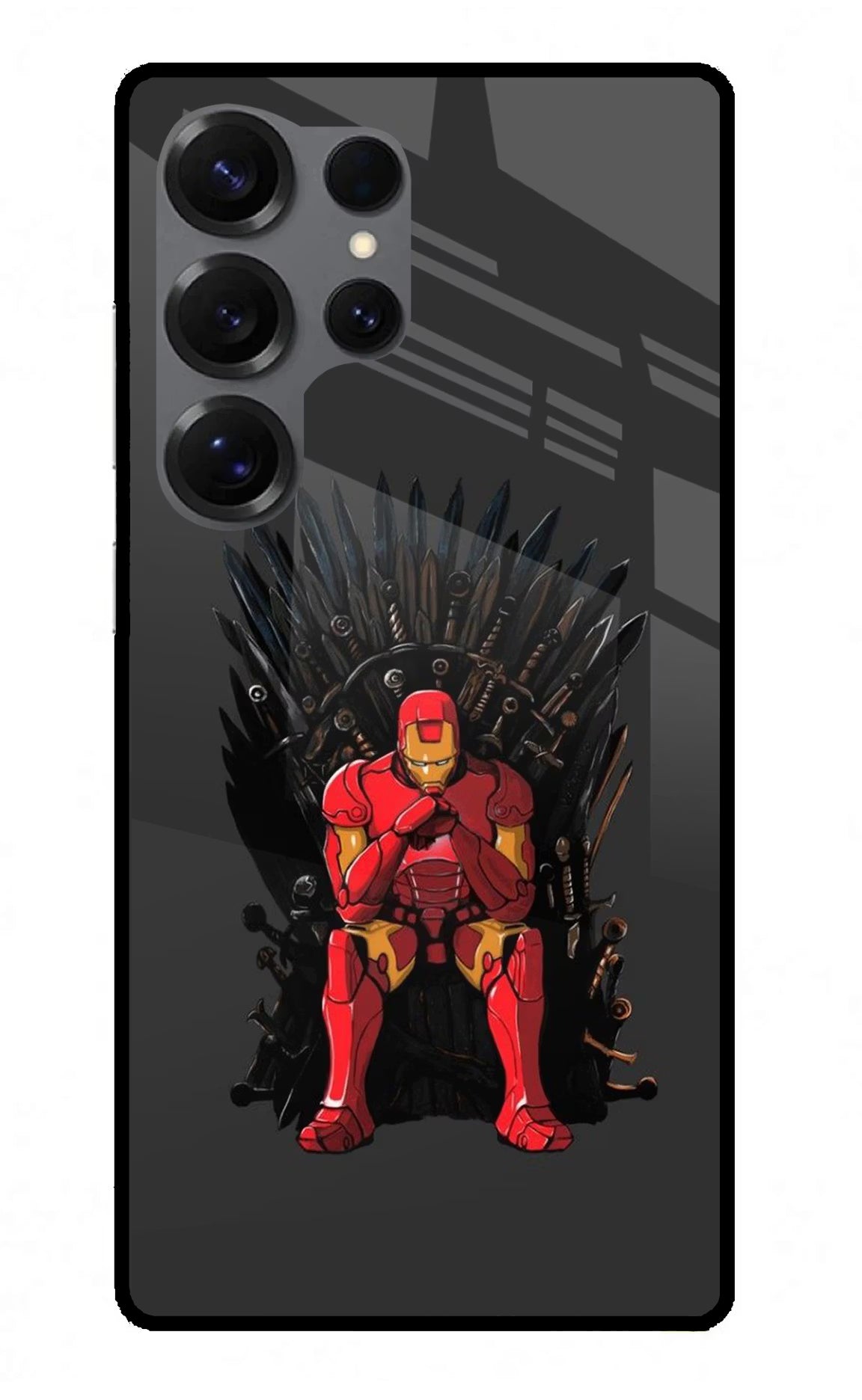 Ironman Throne Samsung S25 Ultra Glass Case Back Cover by Casekaro