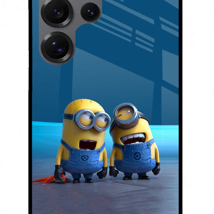 Minion Laughing Samsung S25 Ultra Glass Case
