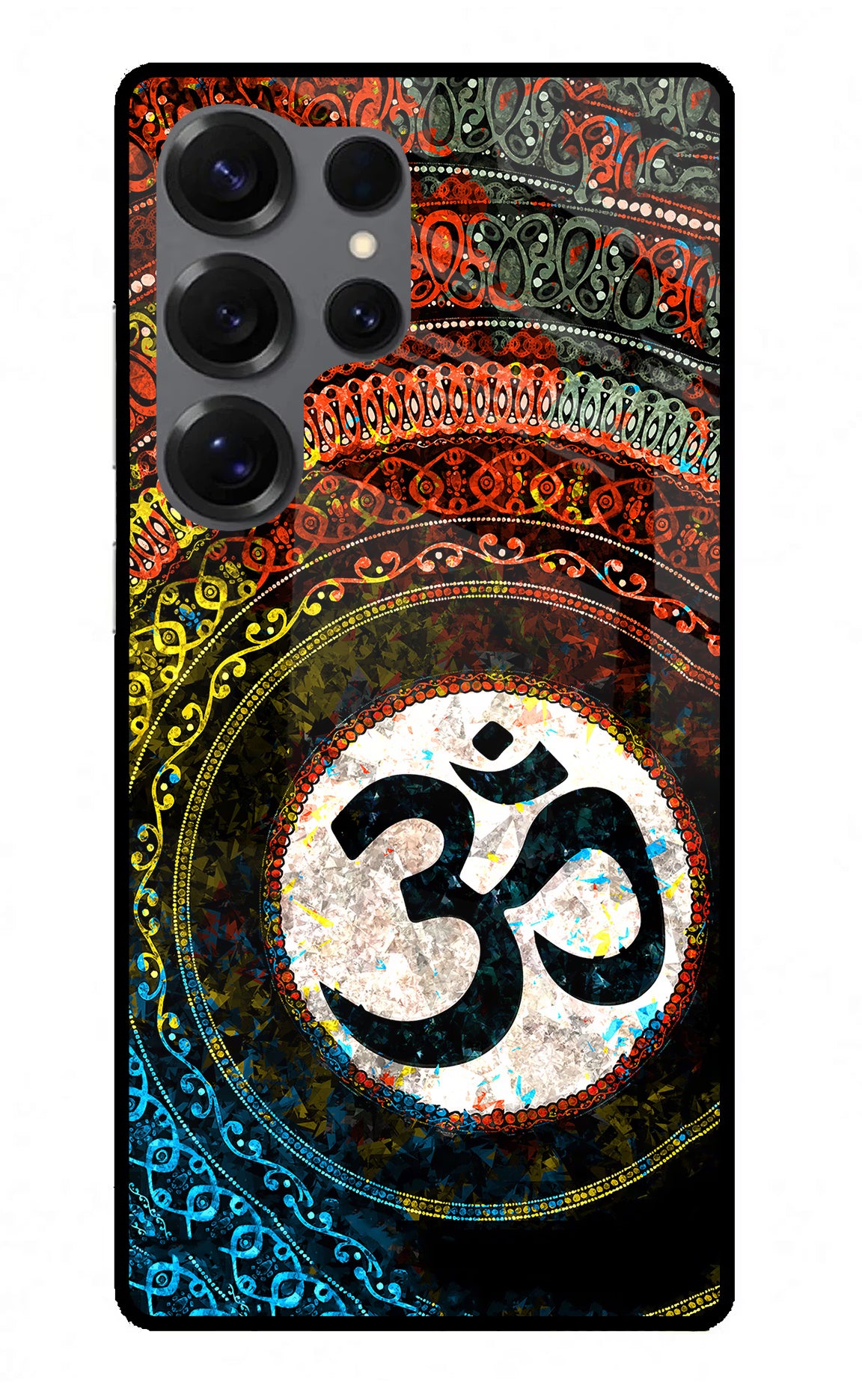 Om Cultural Samsung S25 Ultra Glass Case Back Cover by Casekaro
