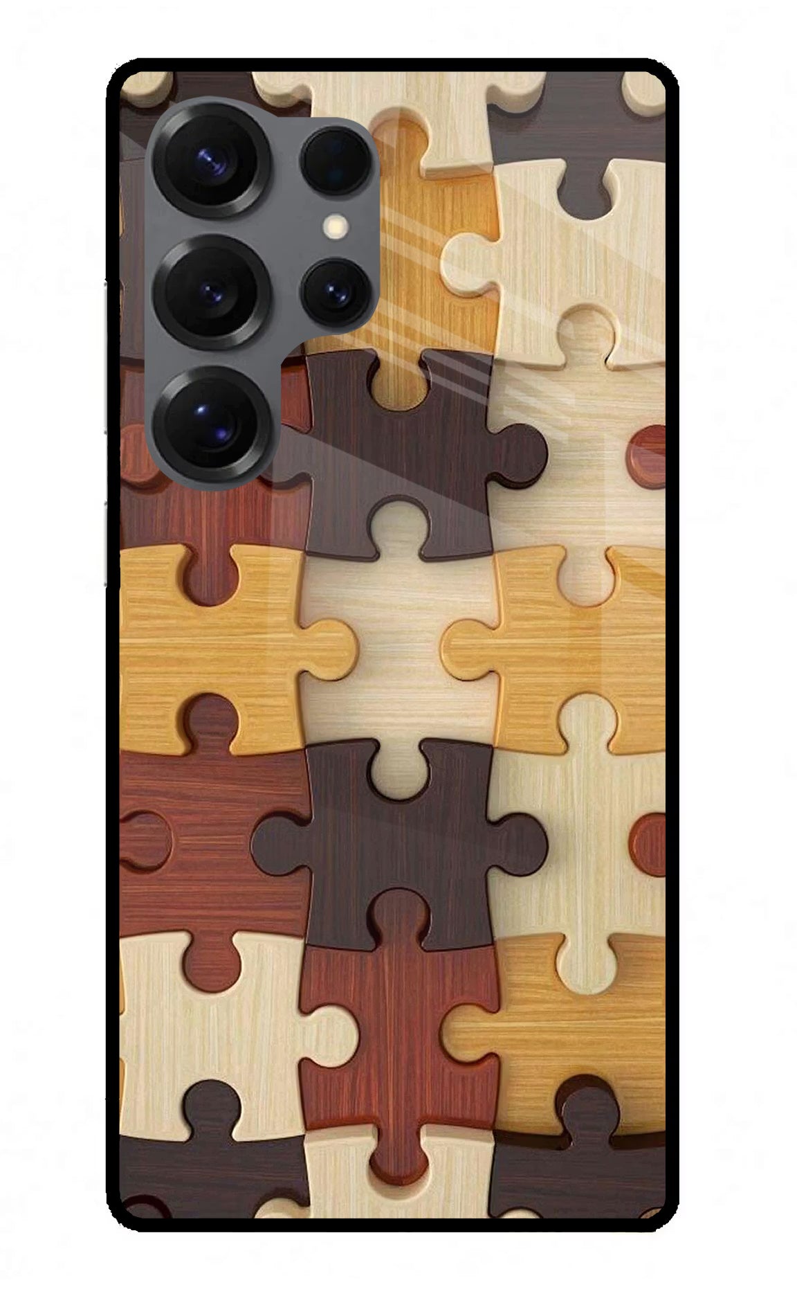 Wooden Puzzle Samsung S25 Ultra Glass Case