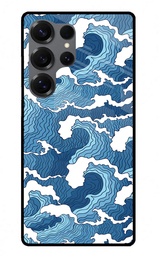 Blue Waves Samsung S25 Ultra Glass Case