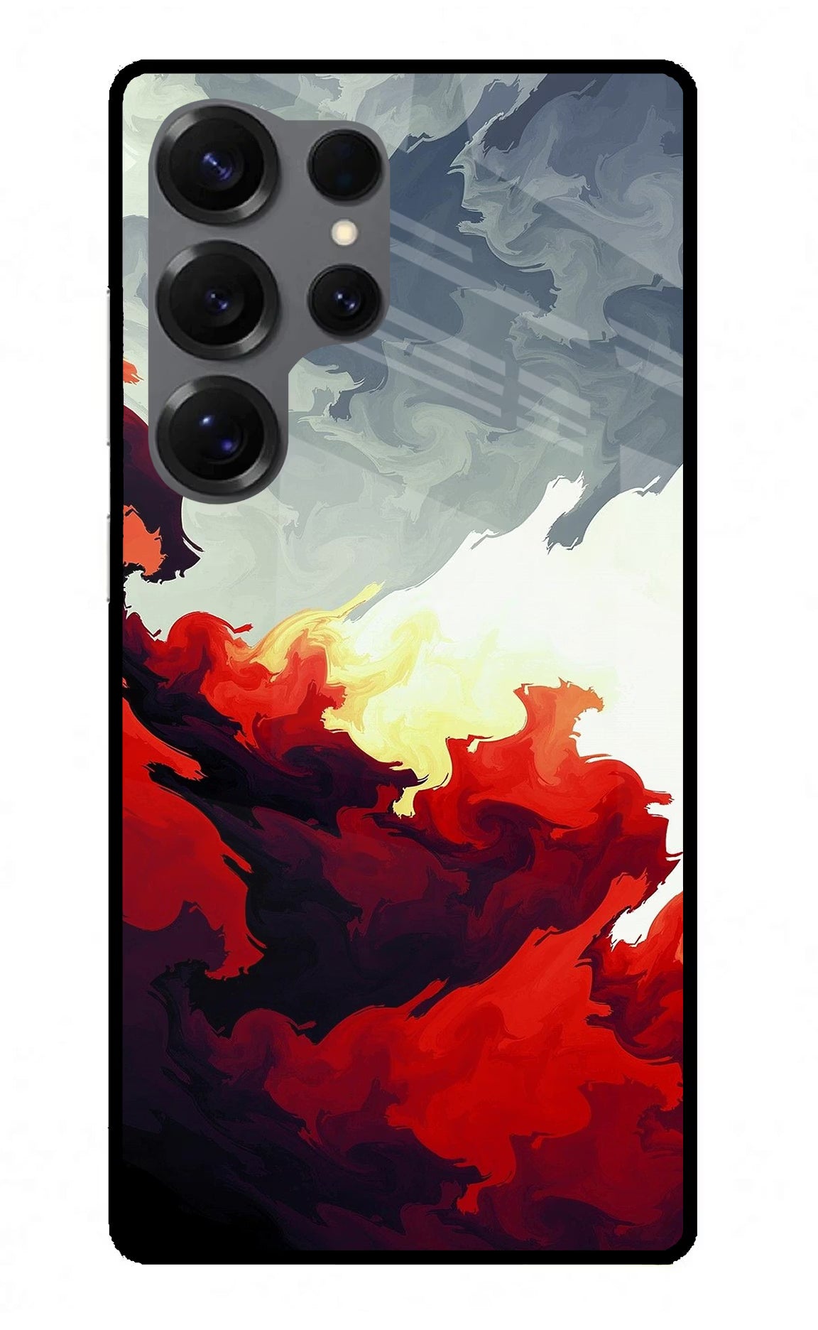 Fire Cloud Samsung S25 Ultra Glass Case