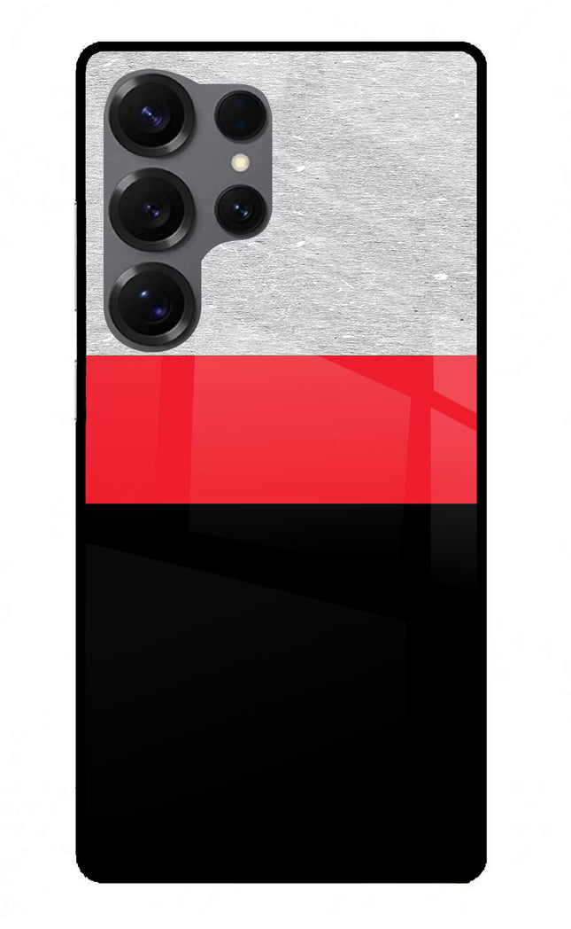 Tri Color Pattern Samsung S25 Ultra Glass Case