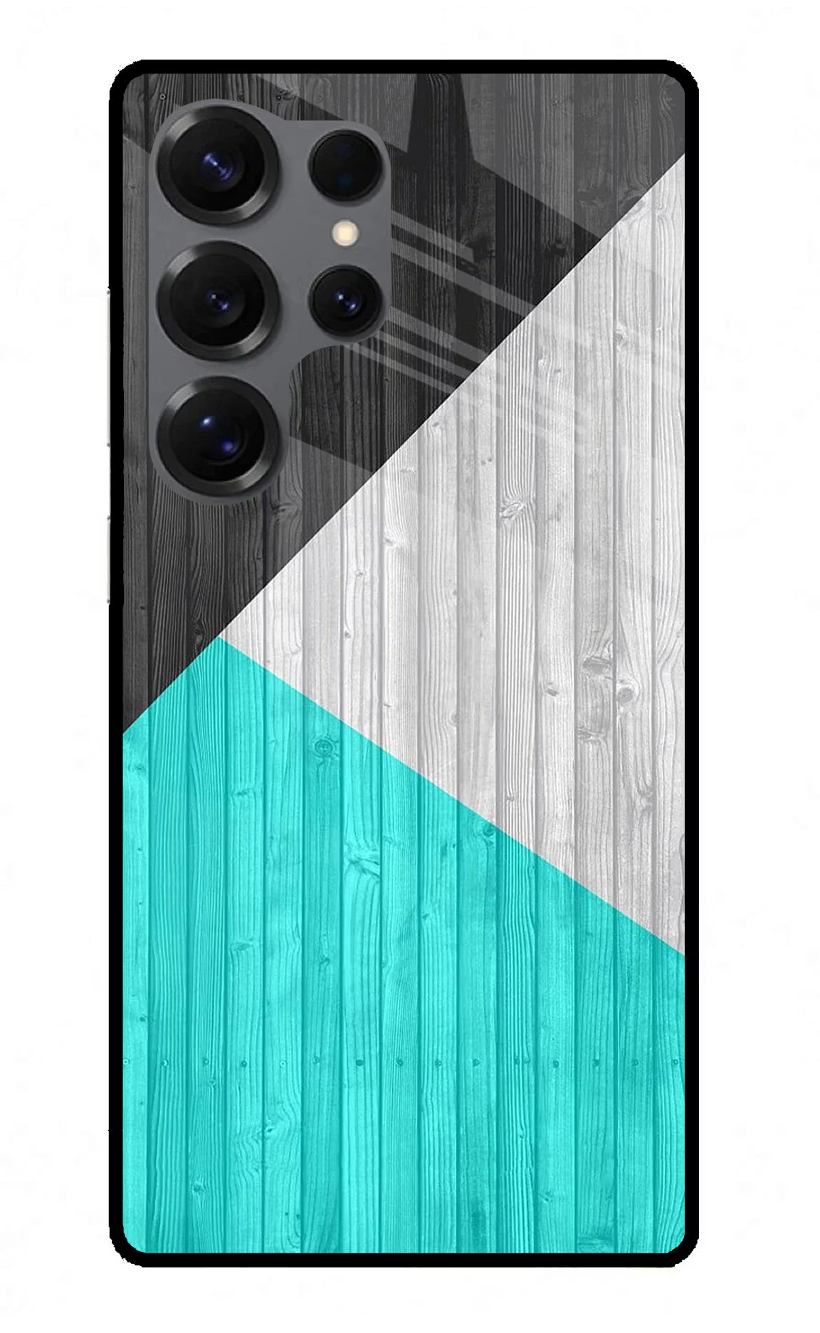 Wooden Abstract Samsung S25 Ultra Glass Case Back Cover by Casekaro