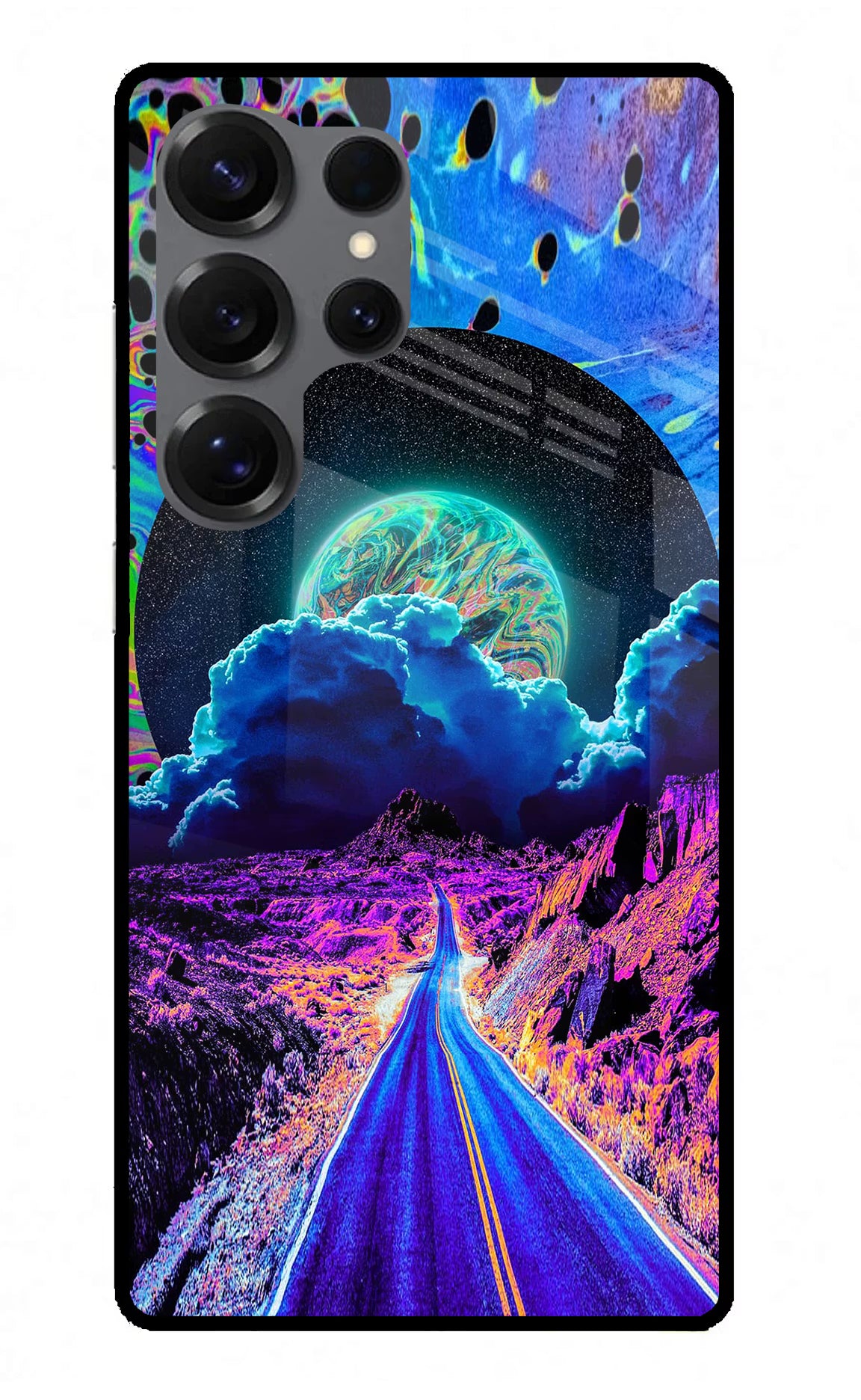 Psychedelic Painting Samsung S25 Ultra Glass Case