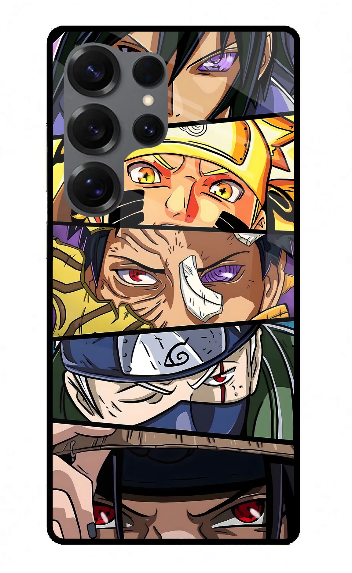Naruto Character Samsung S25 Ultra Glass Case Back Cover by Casekaro