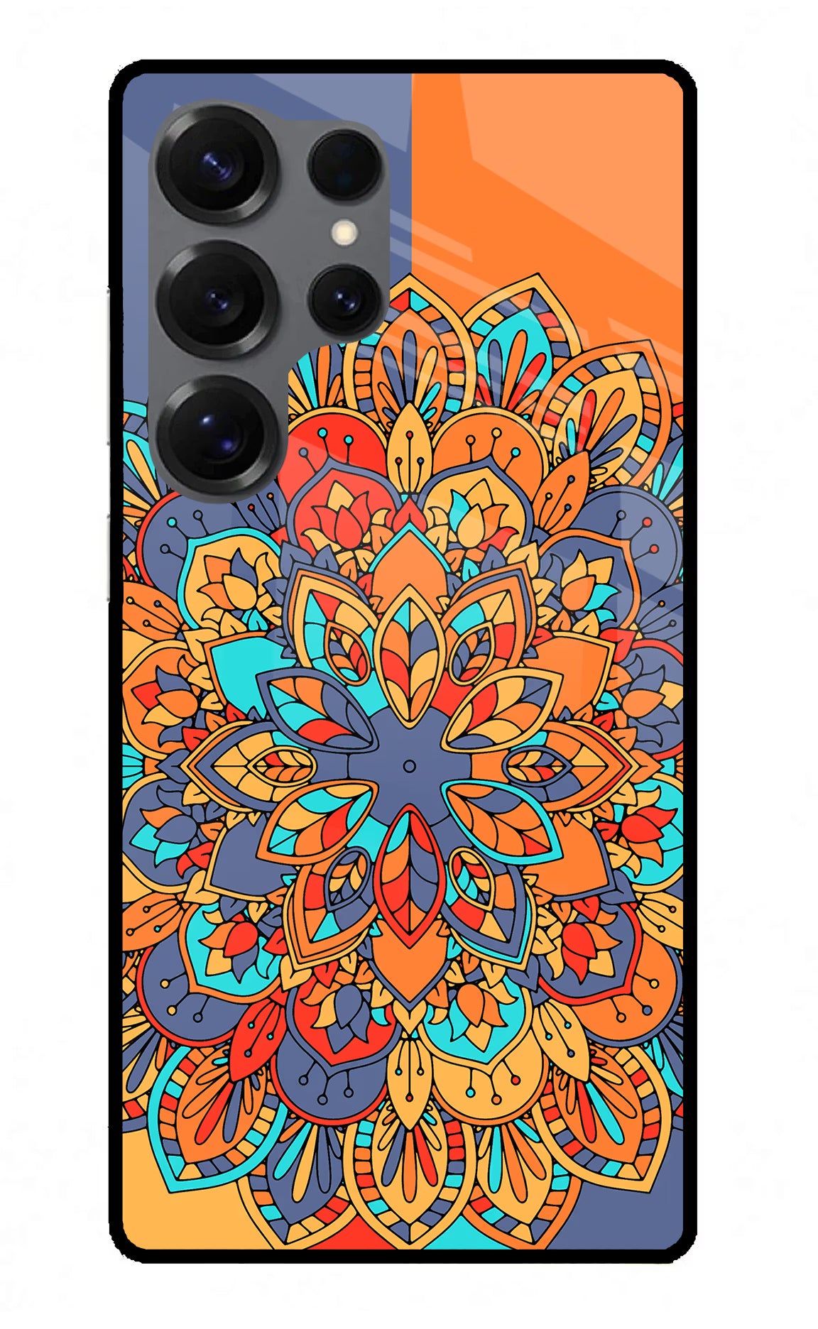 Color Mandala Samsung S25 Ultra Glass Case Back Cover by Casekaro