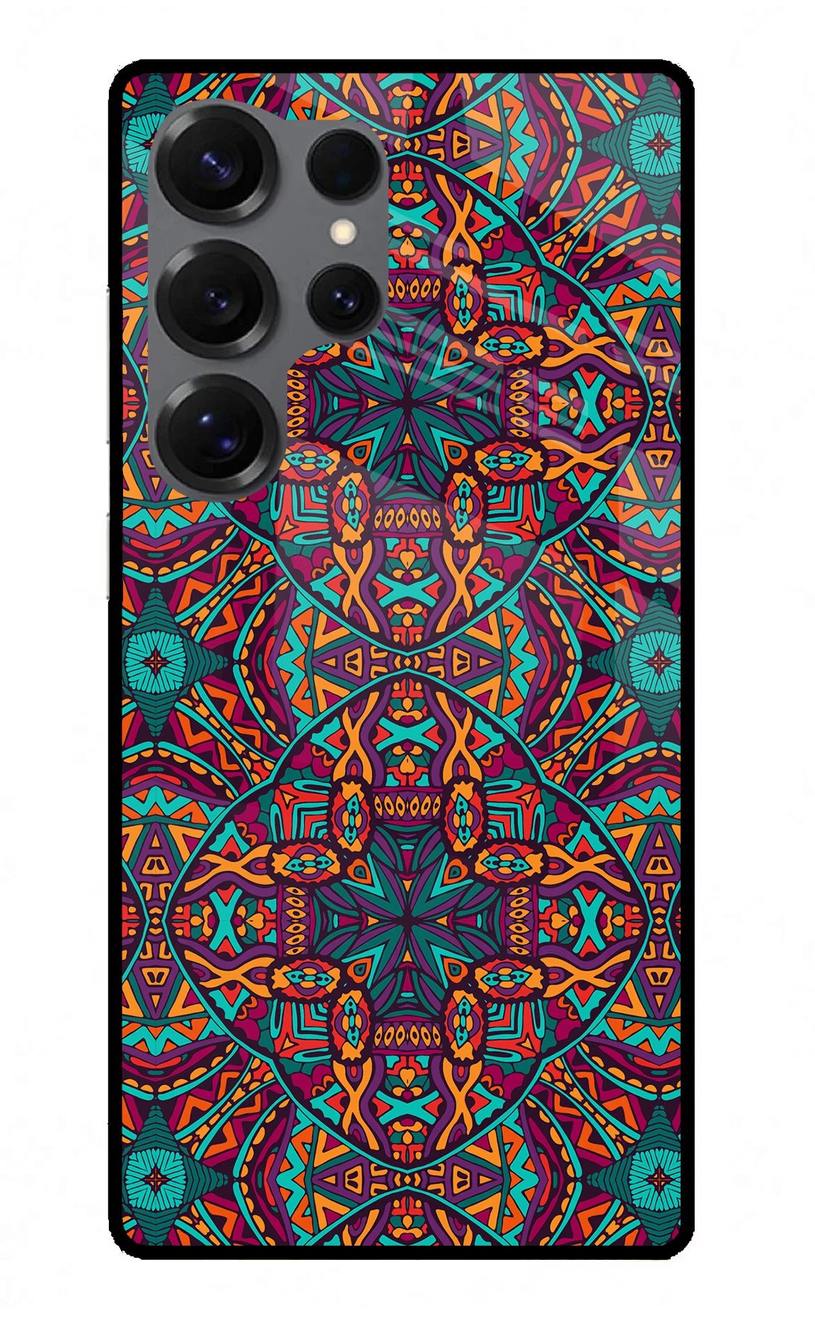 Colour Mandala Samsung S25 Ultra Glass Case Back Cover by Casekaro
