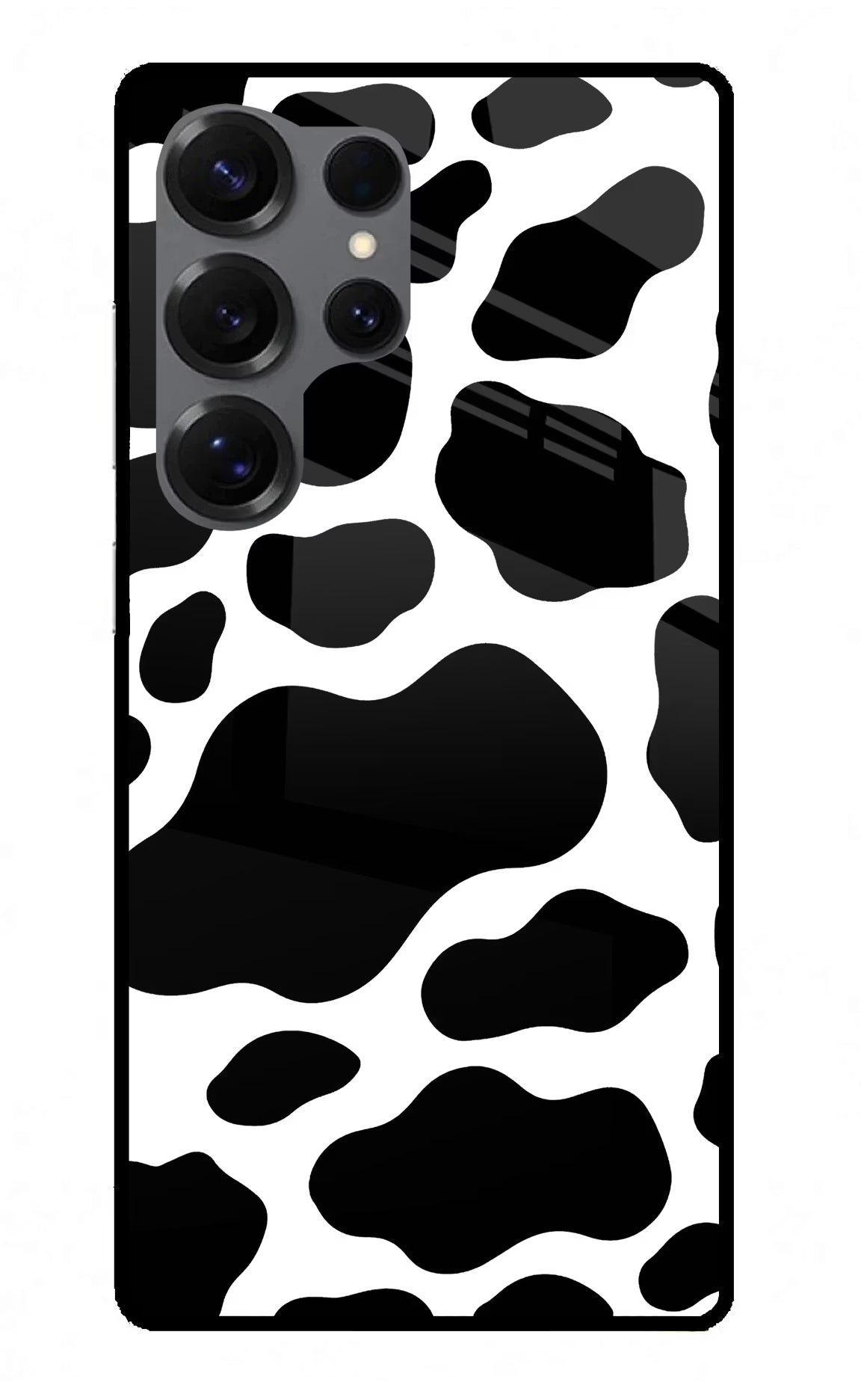 Cow Spots Samsung S25 Ultra Glass Case Back Cover by Casekaro