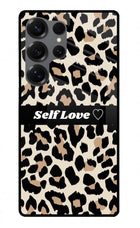 Leopard Print Self Love Samsung S25 Ultra Glass Case