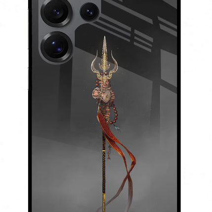 Shiv Trishul Samsung S25 Ultra Glass Case Back Cover by Casekaro