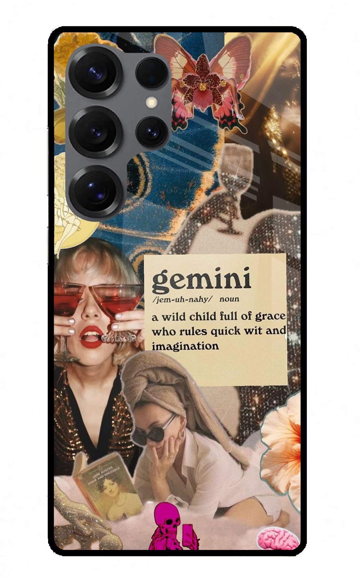 Gemini Zodiac Samsung S25 Ultra Glass Case Back Cover by Casekaro
