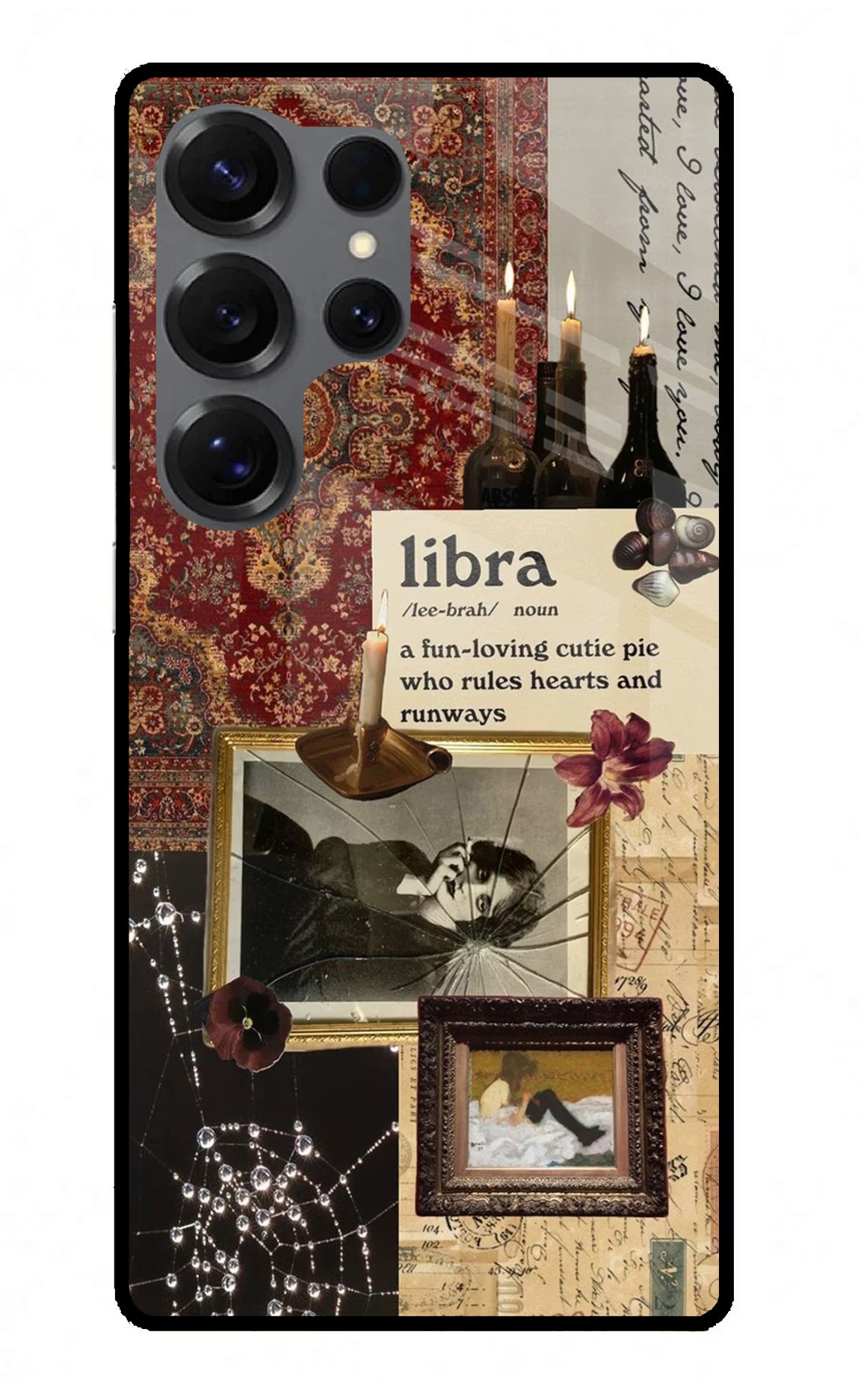 Libra Zodiac Samsung S25 Ultra Glass Case Back Cover by Casekaro