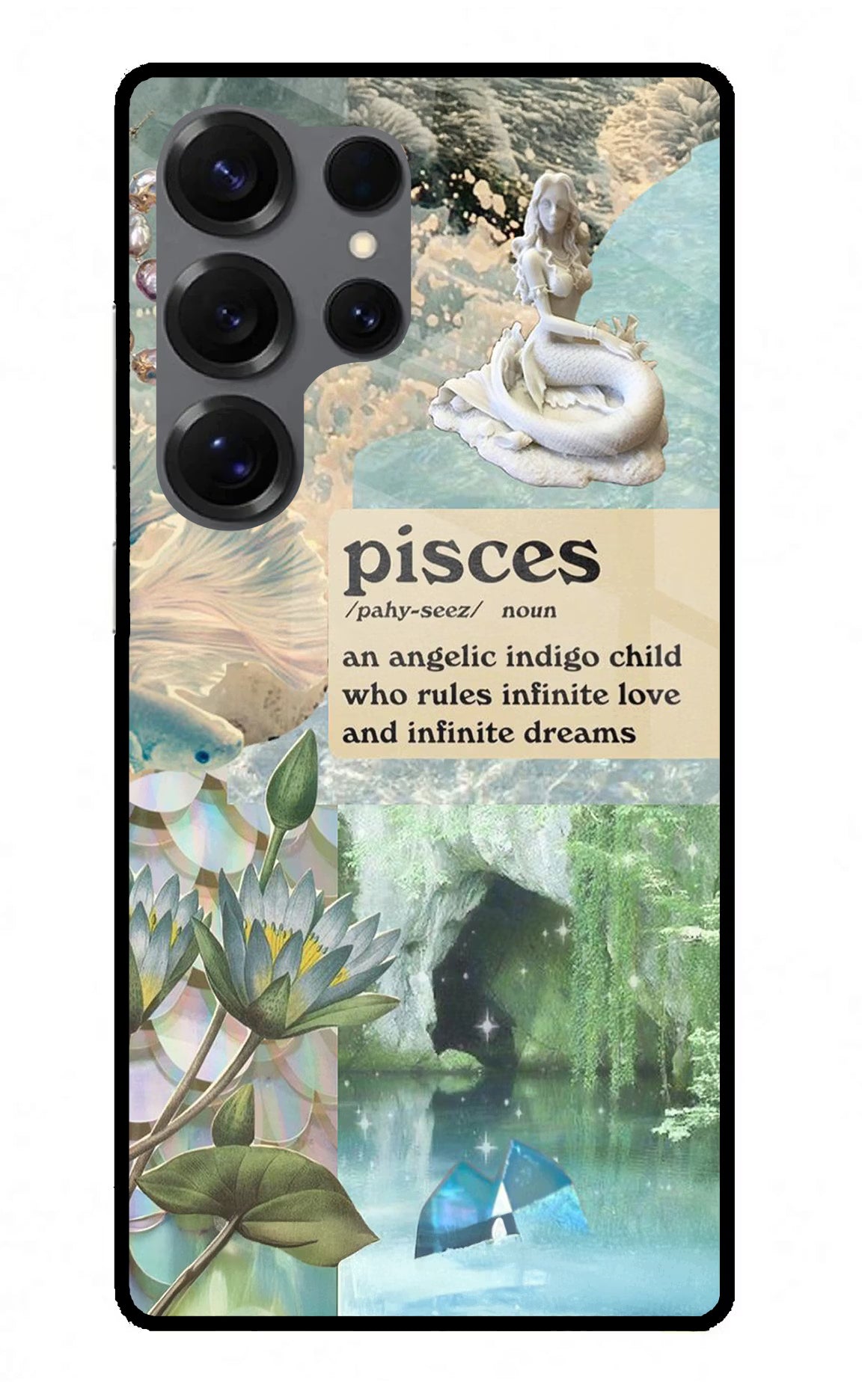 Pisces Zodiac Samsung S25 Ultra Glass Case Back Cover by Casekaro