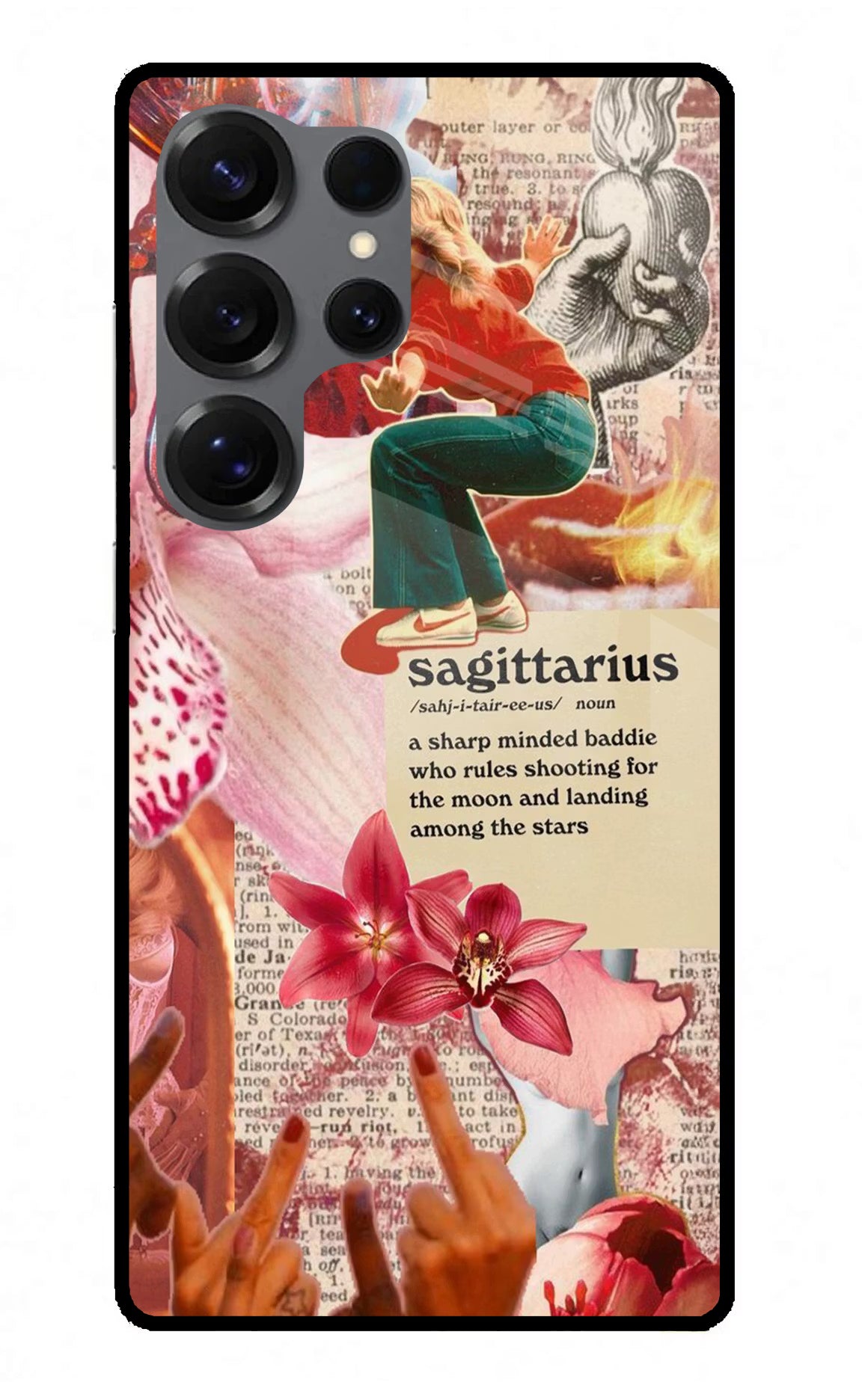 Sagittarius Zodiac Samsung S25 Ultra Glass Case Back Cover by Casekaro