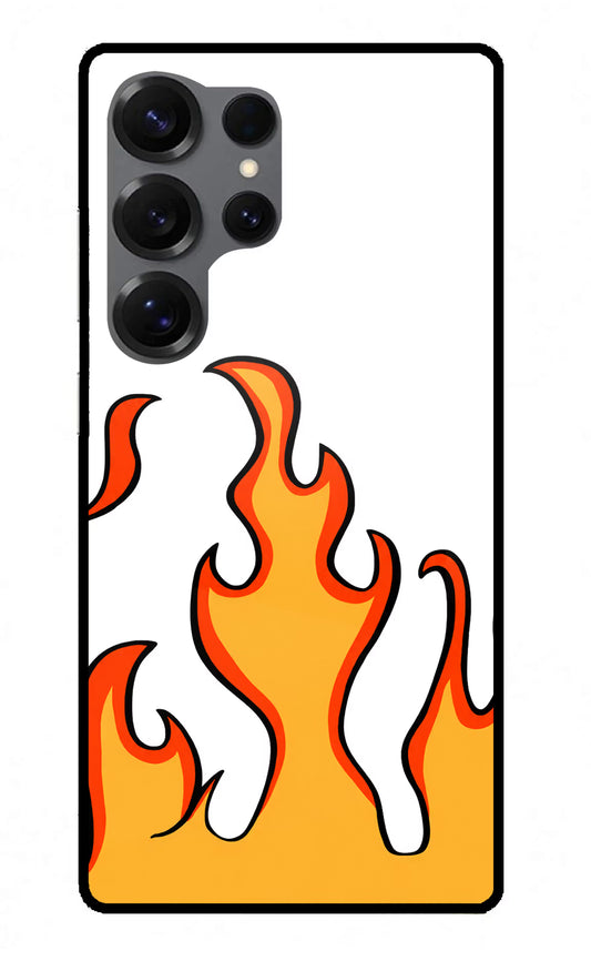 Fired Up – White Samsung S25 Ultra Glass Case