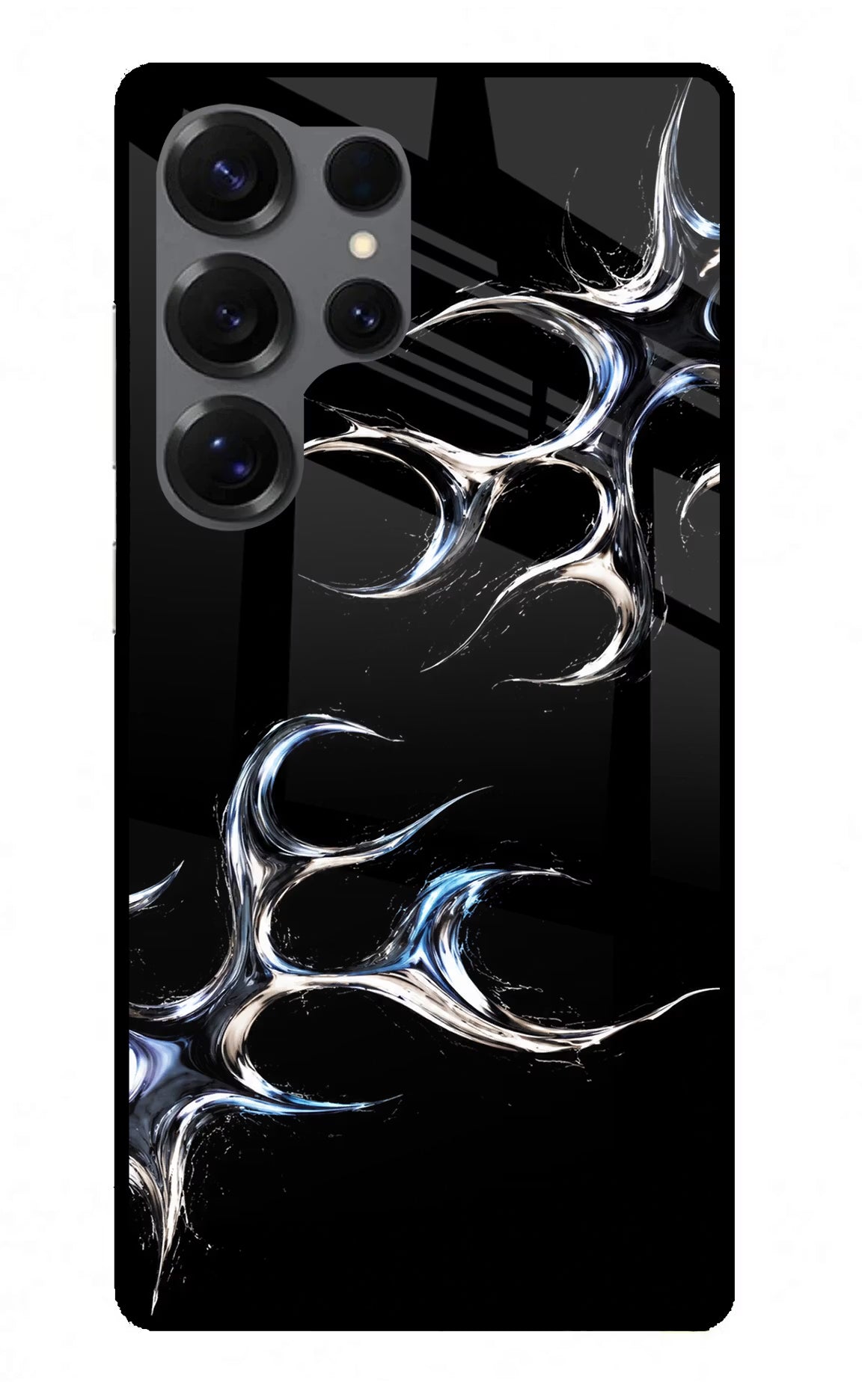 Chrome Tribal Samsung S25 Ultra Glass Case Back Cover by Casekaro