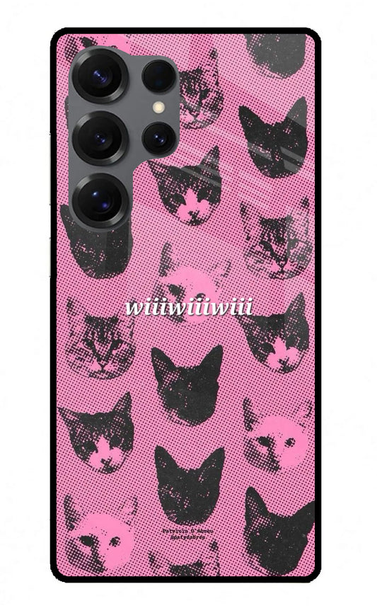 Pink Cats Samsung S25 Ultra Glass Case