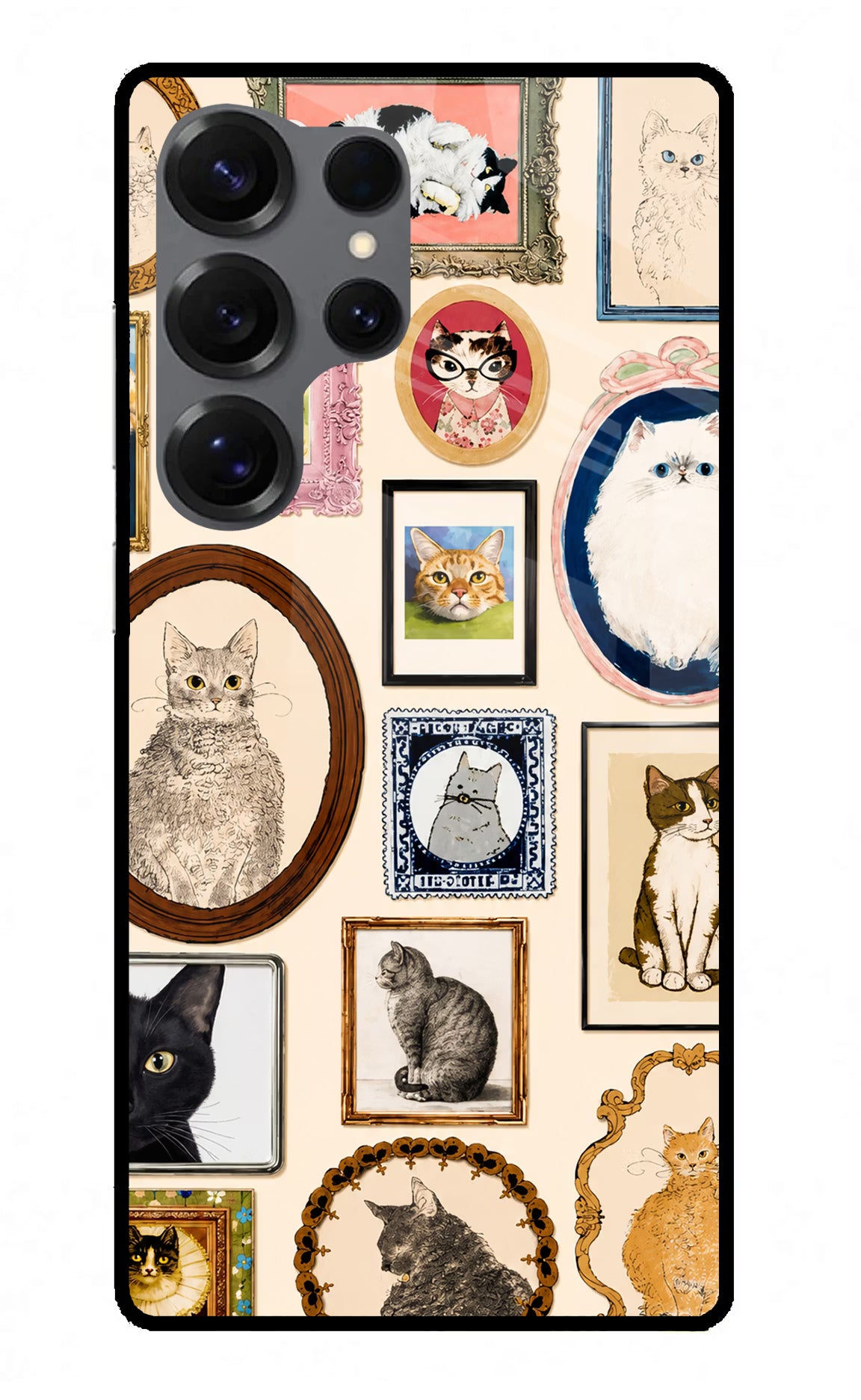Mirror Cats Samsung S25 Ultra Glass Case