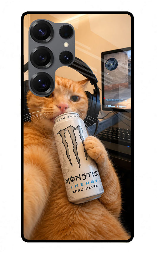 Gamer Cat Energy Samsung S25 Ultra Glass Case