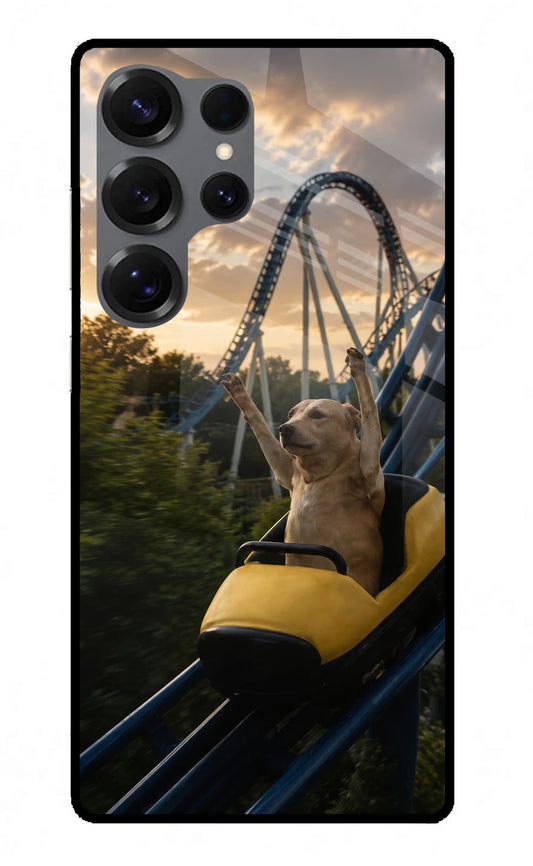 Rollercoaster Dog Samsung S25 Ultra Glass Case