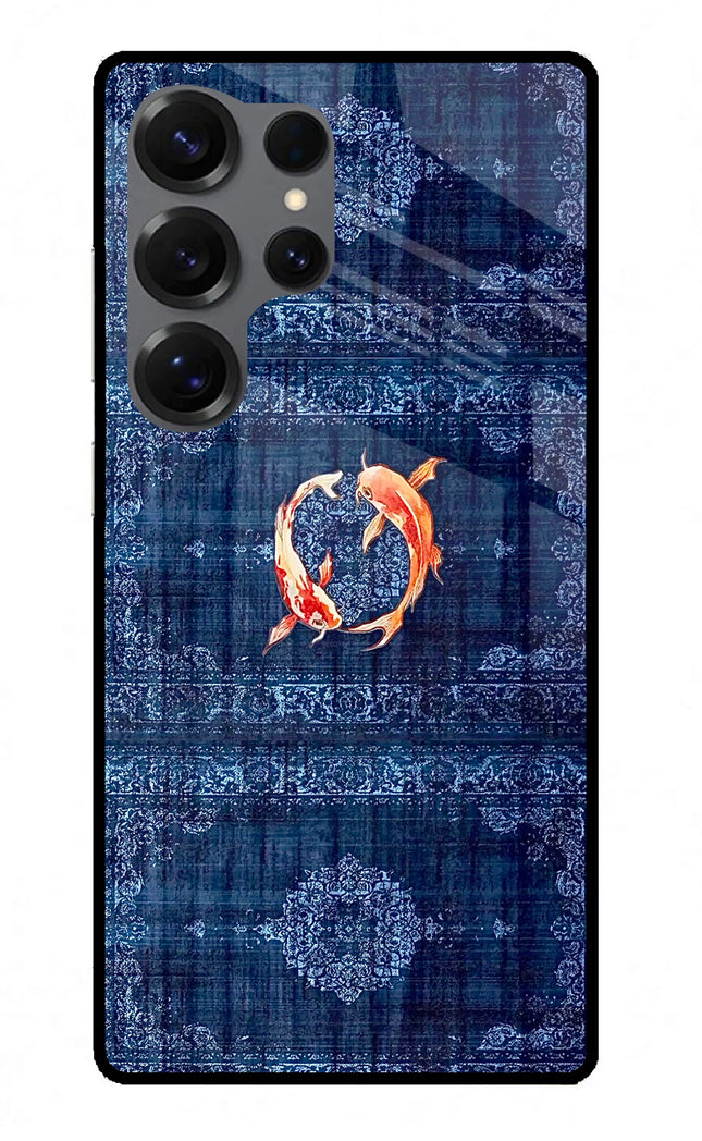Koi Blue Samsung S25 Ultra Glass Case