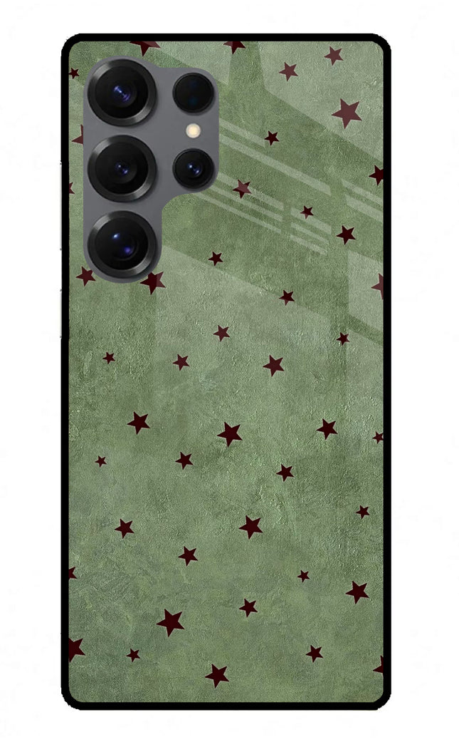 Green Stars Samsung S25 Ultra Glass Case