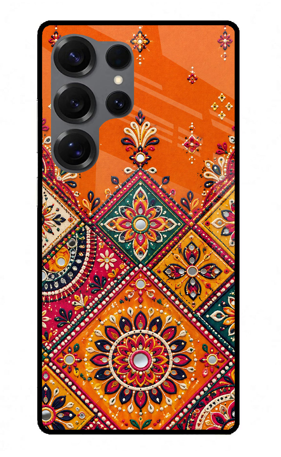 Kutch Glow Samsung S25 Ultra Back Cover, Glass case