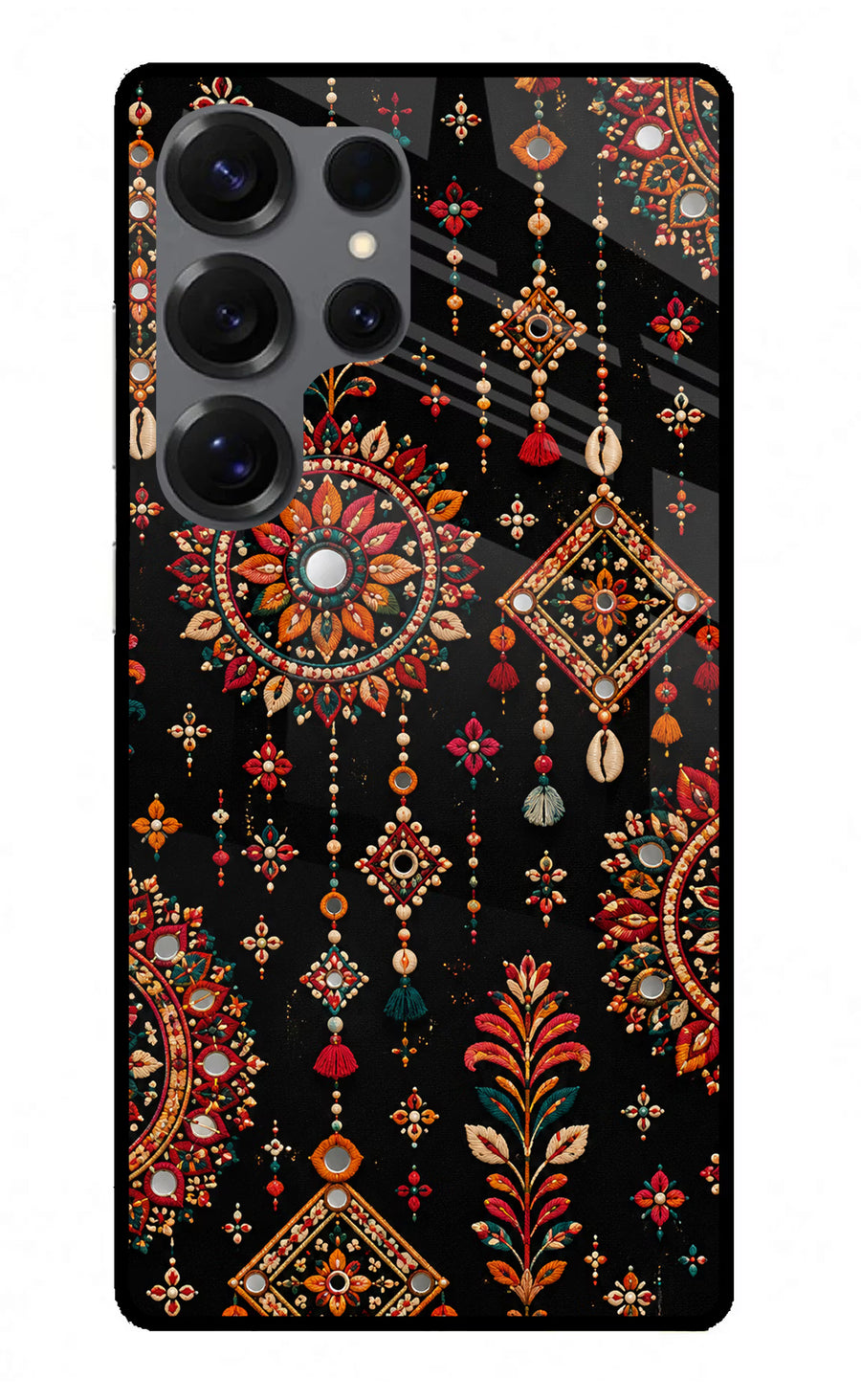 Boho Noir Samsung S25 Ultra Back Cover, Glass case