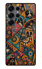 Folk Print Samsung S25 Ultra Glass Case