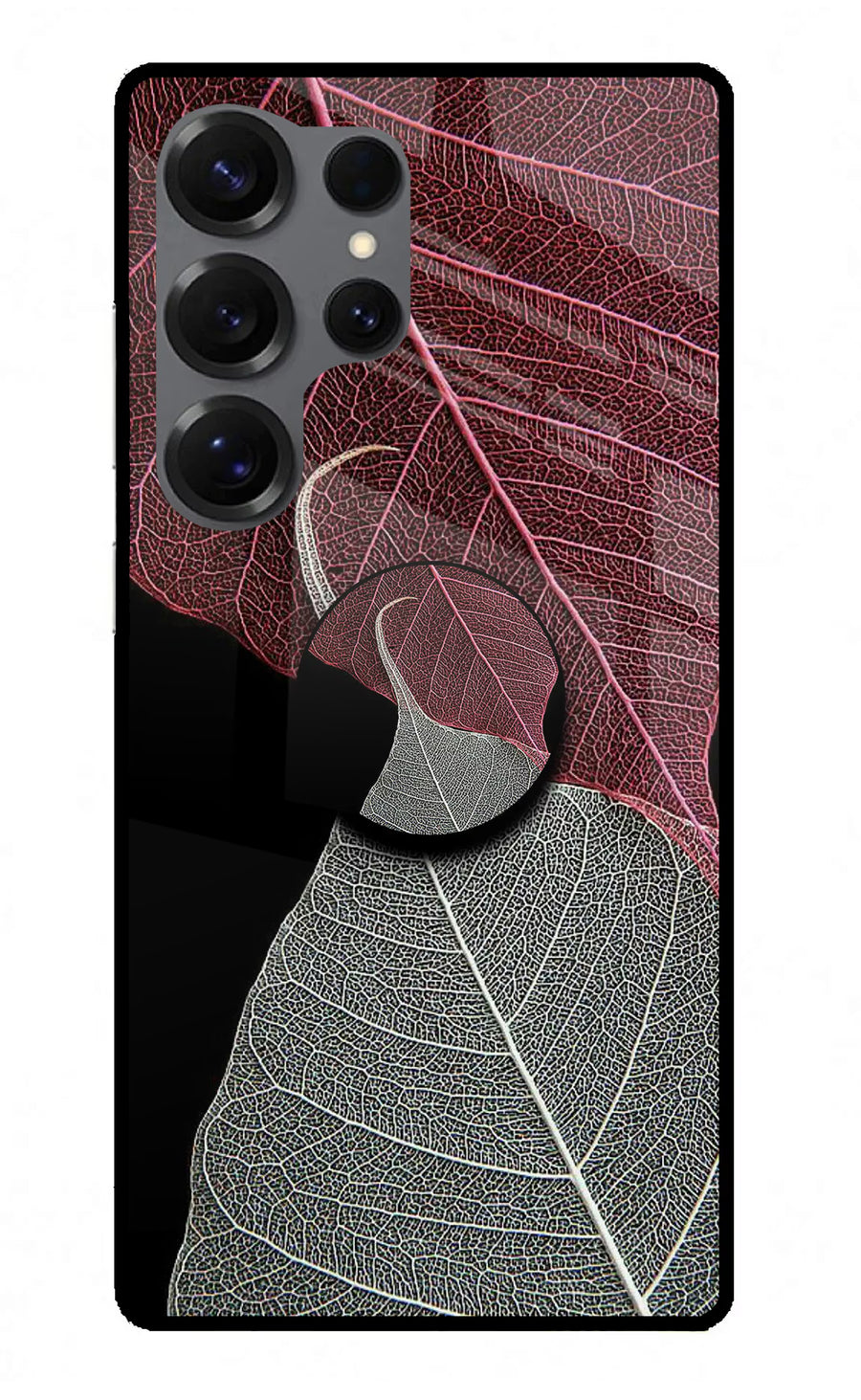 Leaf Pattern Samsung S25 Ultra Pop Case, Metal case