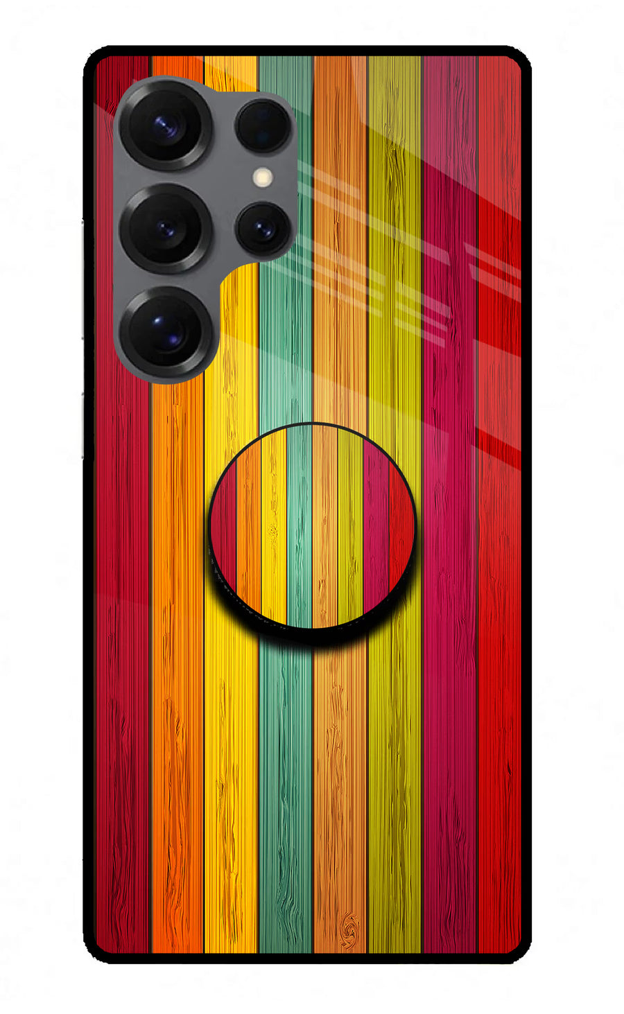 Multicolor Wooden Samsung S25 Ultra Pop Case, Metal case