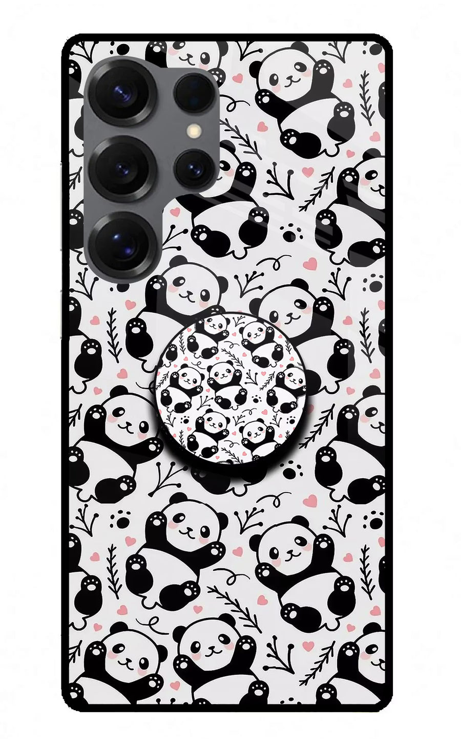 Cute Panda Samsung S25 Ultra Pop Case, Metal case