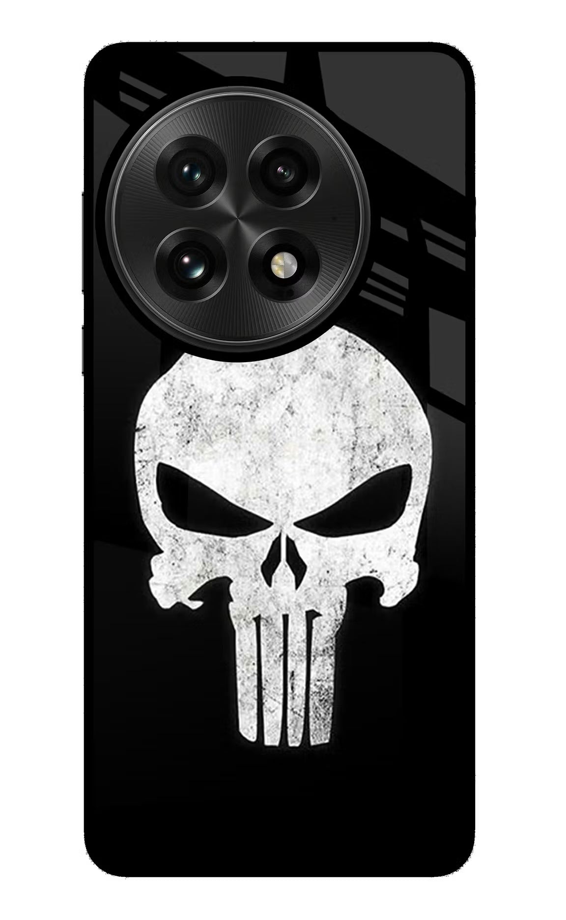 Punisher Skull OnePlus 13 Glass Case Back Cover by Casekaro