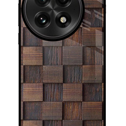 Wooden Cube Design OnePlus 13 Glass Case