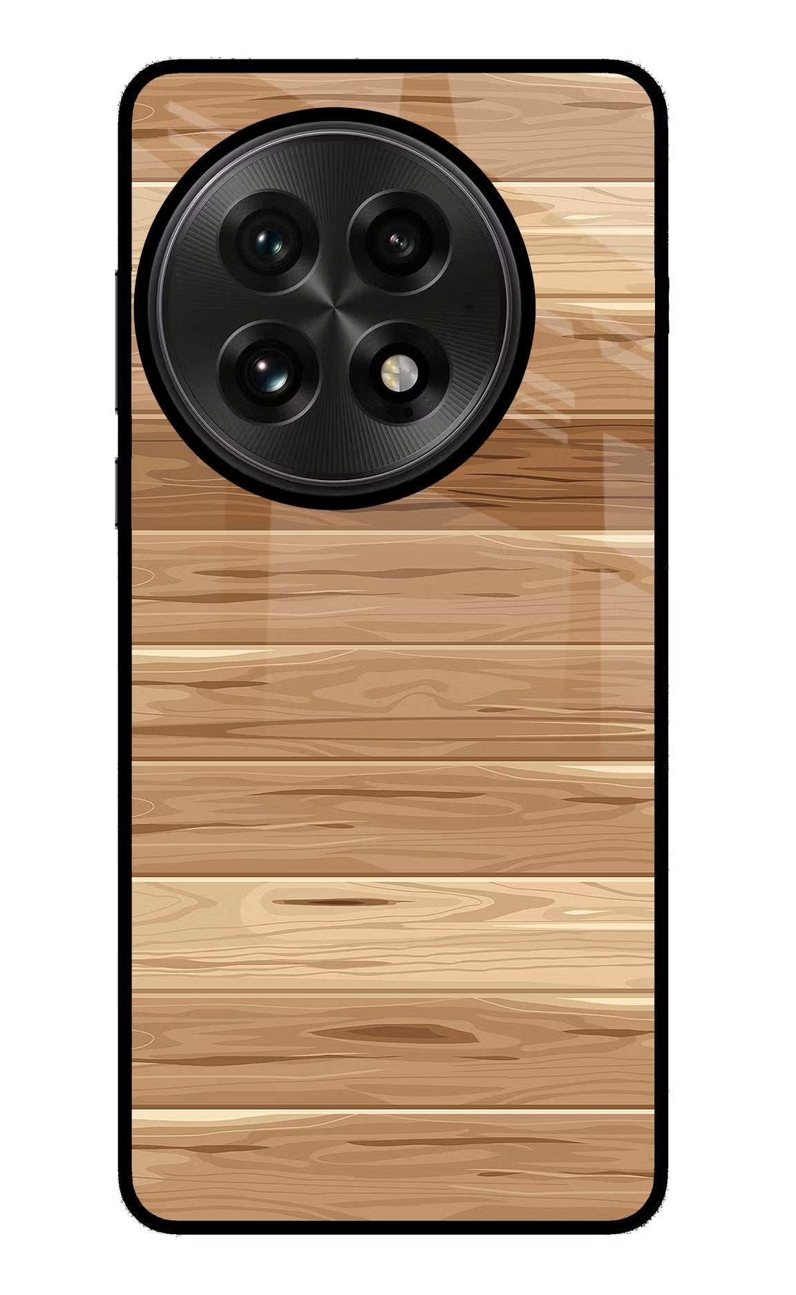 Wooden Vector OnePlus 13 Glass Case Back Cover by Casekaro